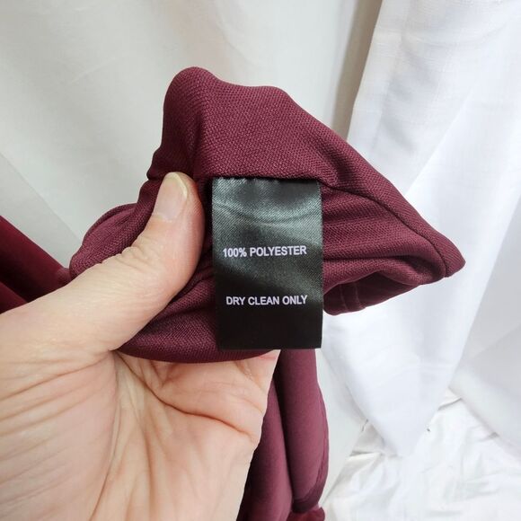 Lulus Mythical Kind of Love Wine Red Halter Chiffon Maxi Dress Size Small - Picture 10 of 16